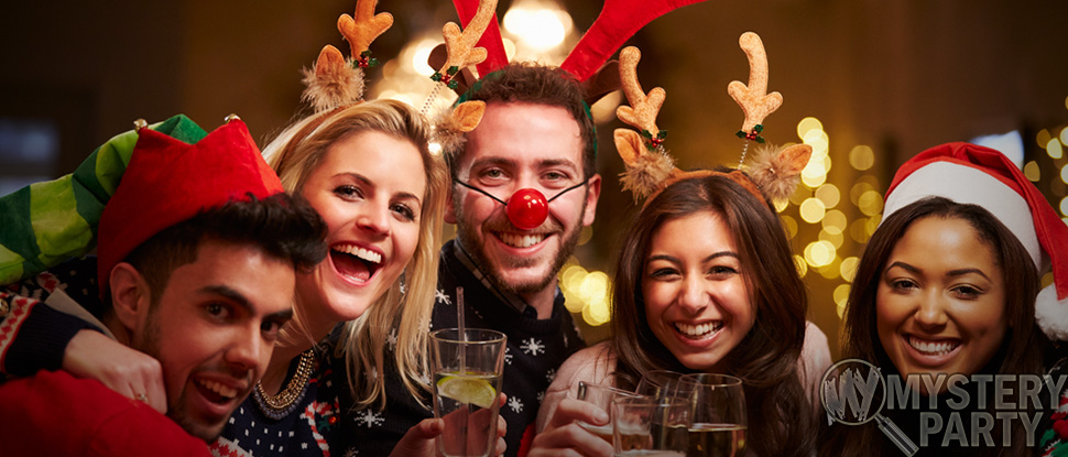 Host a fun Christmas mystery party game.