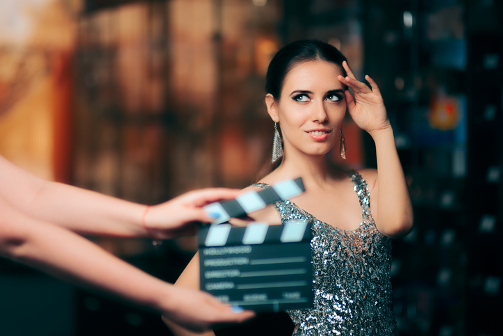 Movie Star costume for a mystery party.