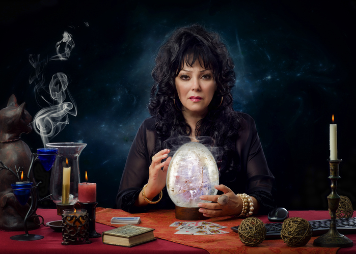 Psychic costume for a murder mystery party.
