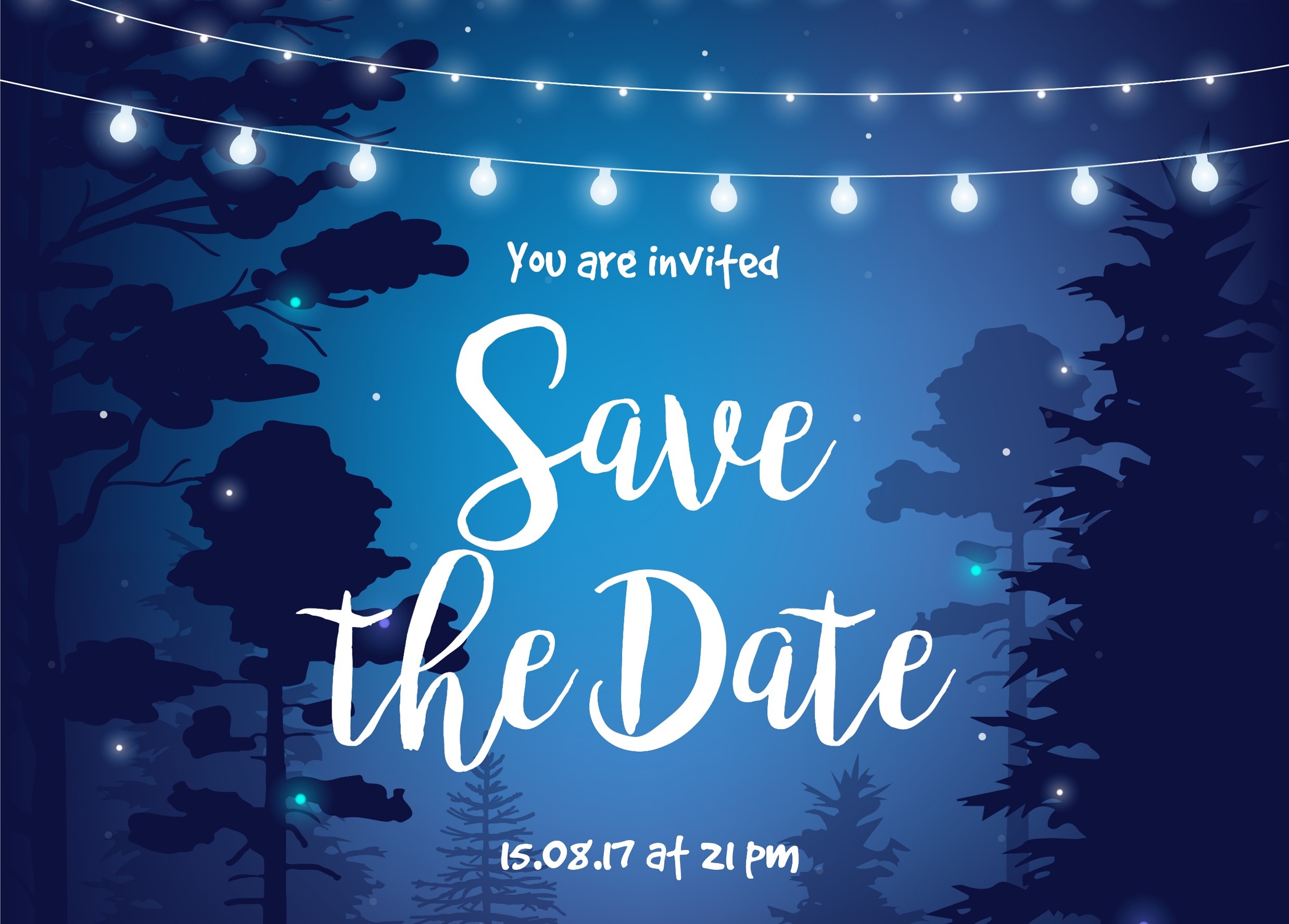 Save the Date for a mystery party game. 